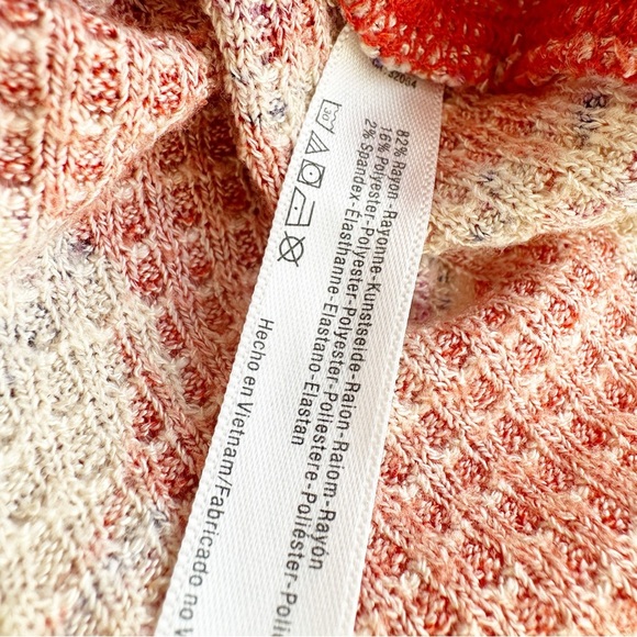 Intimately Free People Home All Day Elephant Thermal Pajama Top Small Orange - Picture 7 of 7